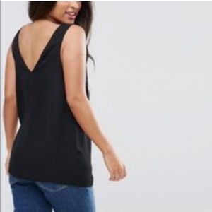 ASOS Black V-Neck Tank